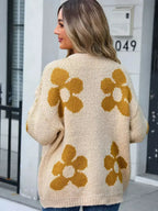 Angel Wings Flower Open Front Long Sleeve Cardigan - Trendy & Comfortable - SJB-DIAMOND ELITES