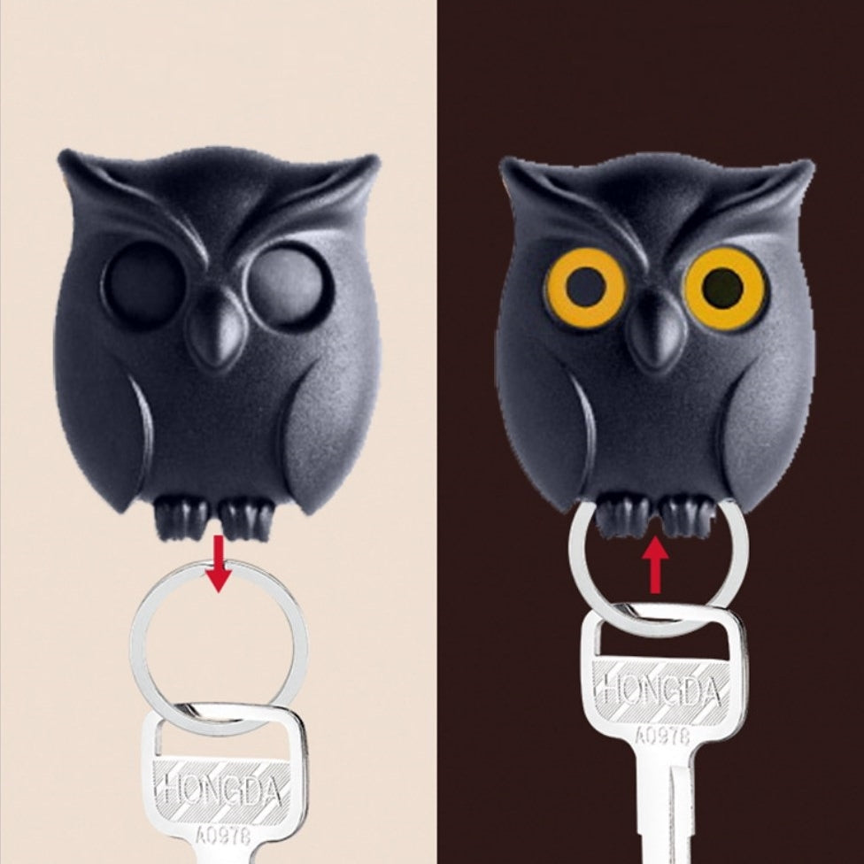Night Owl Magnetic Wall Key Holder Wall Magnets Keep Keychains Hooks Pi-Mart