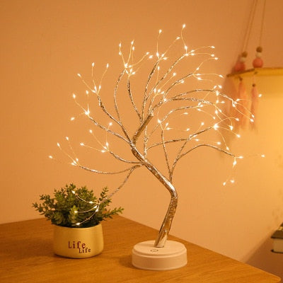 Copper Wire Christmas Tree LED Lamp Pi-Mart