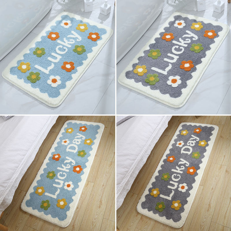 Daisy Bathroom Toilet Absorbent Non-slip Floor Mat Pi-Mart