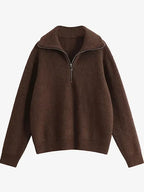 Turtleneck Zipper Sweater Pi-Mart