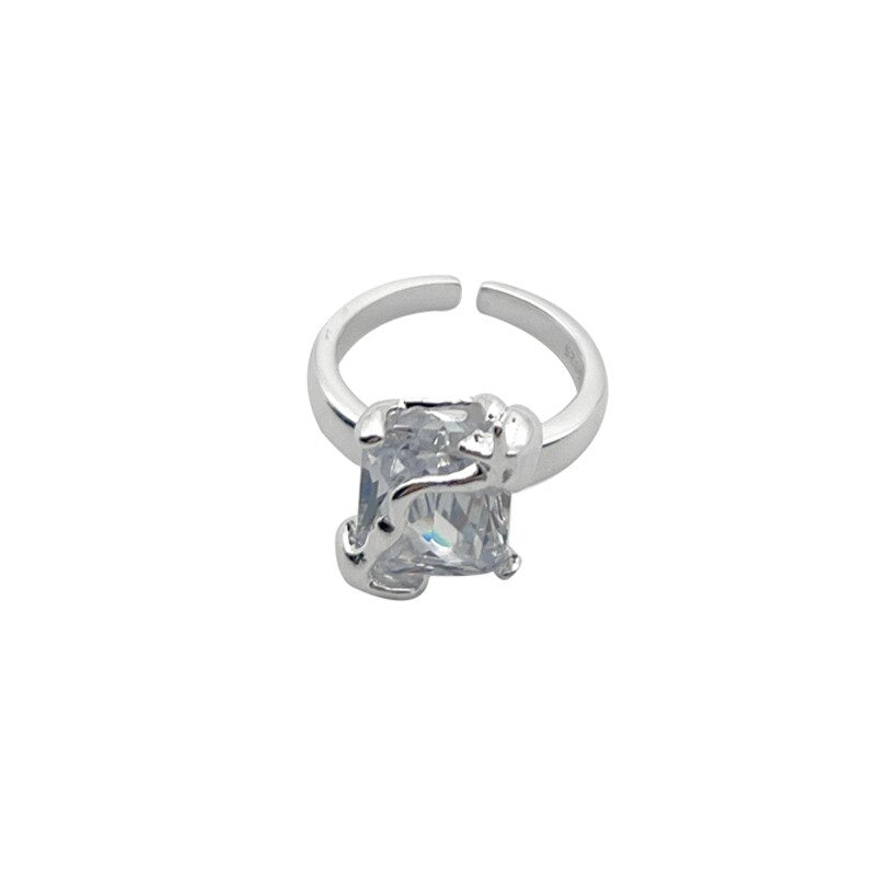 Square Zircon Ring - SJB-DIAMOND ELITES