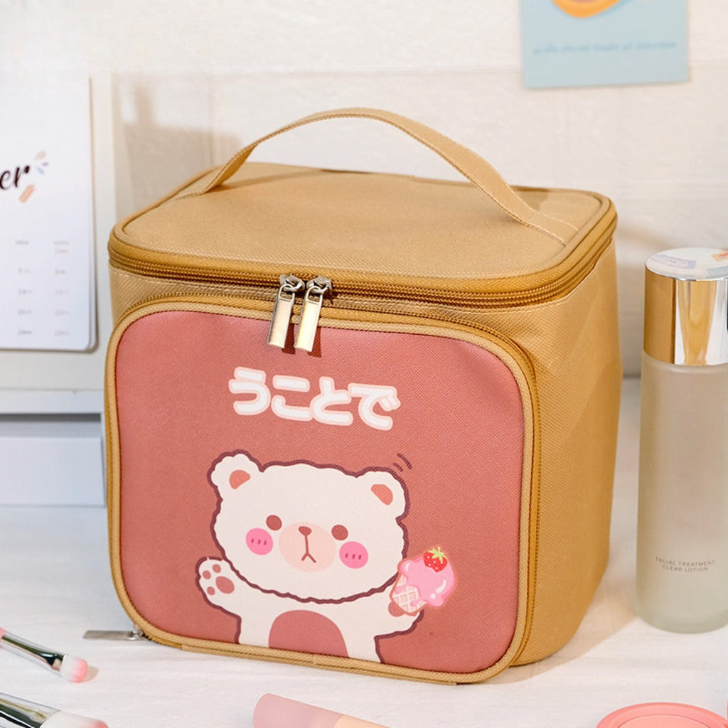 Cute Large Capacity Portable Storage Toilet Bag – Travel Bucket Cosmetic Bag for Women | Spacious Makeup Bag Organizers | Perfect Travel Makeup Bag - SJB-DIAMOND ELITES