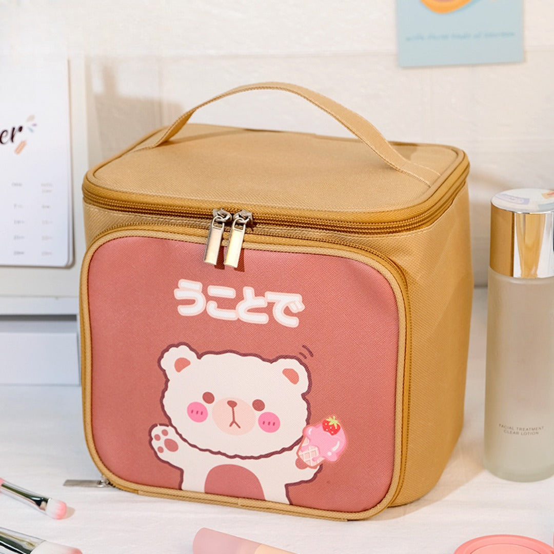 Cute Large Capacity Portable Storage Toilet Bag – Travel Bucket Cosmetic Bag for Women | Spacious Makeup Bag Organizers | Perfect Travel Makeup Bag - SJB-DIAMOND ELITES