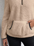 PlushZip Fleece: Cozy Full-Sleeve Plus Sweatshirt THRIXINE