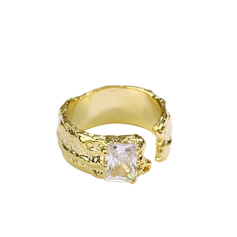 Crystal Zircon Open Adjustable Ring Pi-Mart