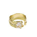 Crystal Zircon Open Adjustable Ring Pi-Mart