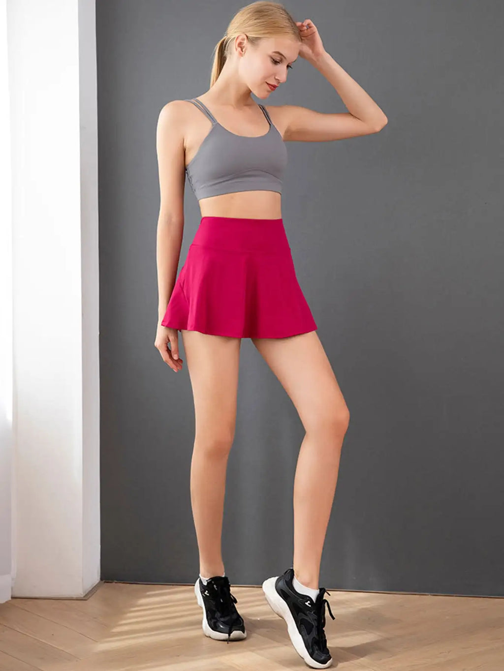 Women's Pleated Tennis Skirts Athletic Workout Running Sports Golf Skorts Volleyball - SJB-DIAMOND ELITES