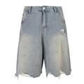 Ripped Denim Shorts