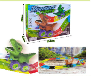 Children's Roller Coaster Dinosaur Track Electric Plastic Toy Pi-Mart