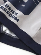 Men's Contrast Drawstring Zip-Up Hoodie