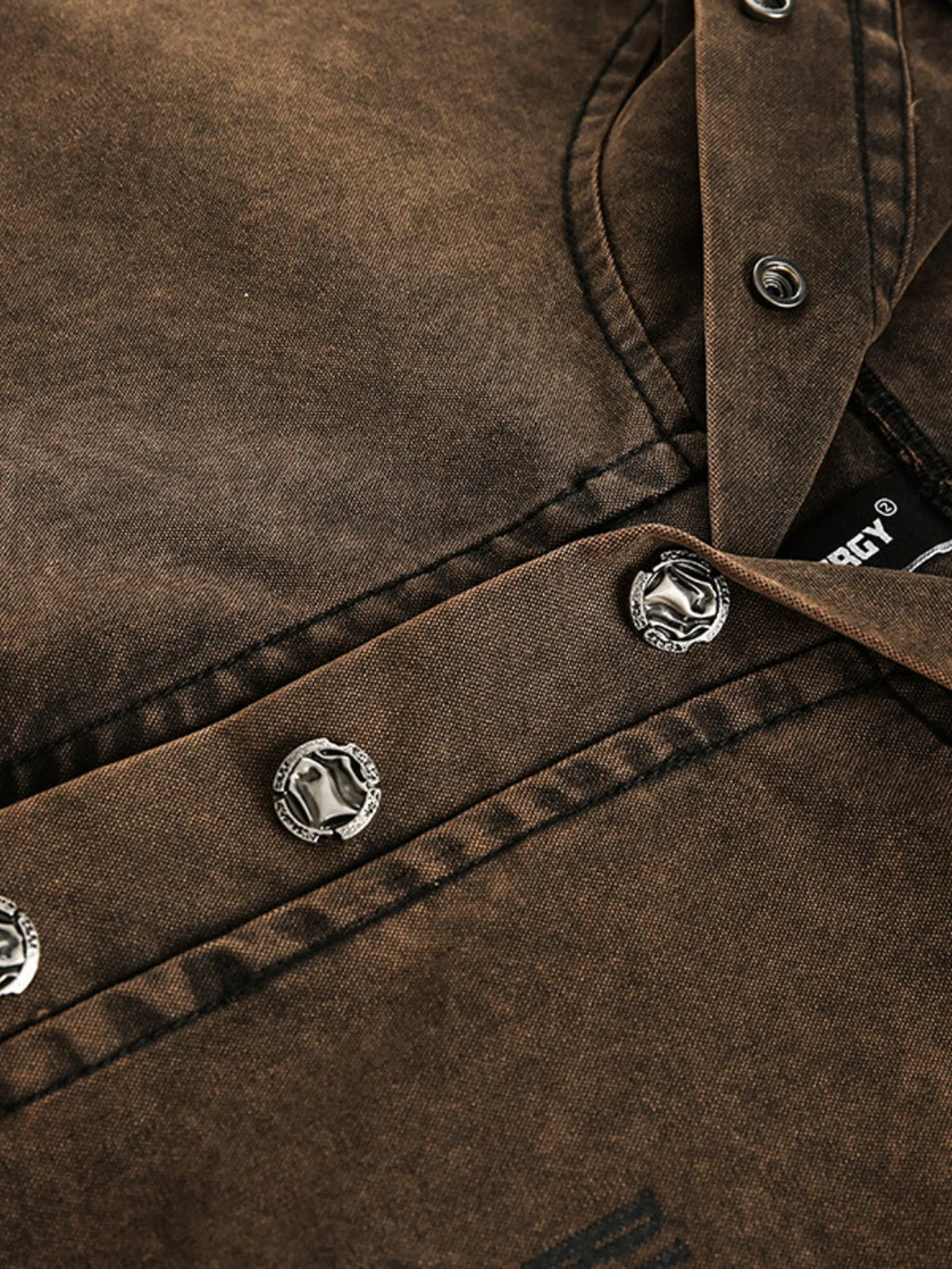 Men's Washed Frayed Hem Hoodie