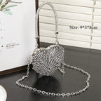 Rhinestone Dinner Bag, Mini heart purse, Small and Exquisite Shiny Dress Bag, Ball Bag, Prom Bag, Party Purse, Prom Bags Clutch, Wedding Purse Evening Purse - SJB-DIAMOND ELITES