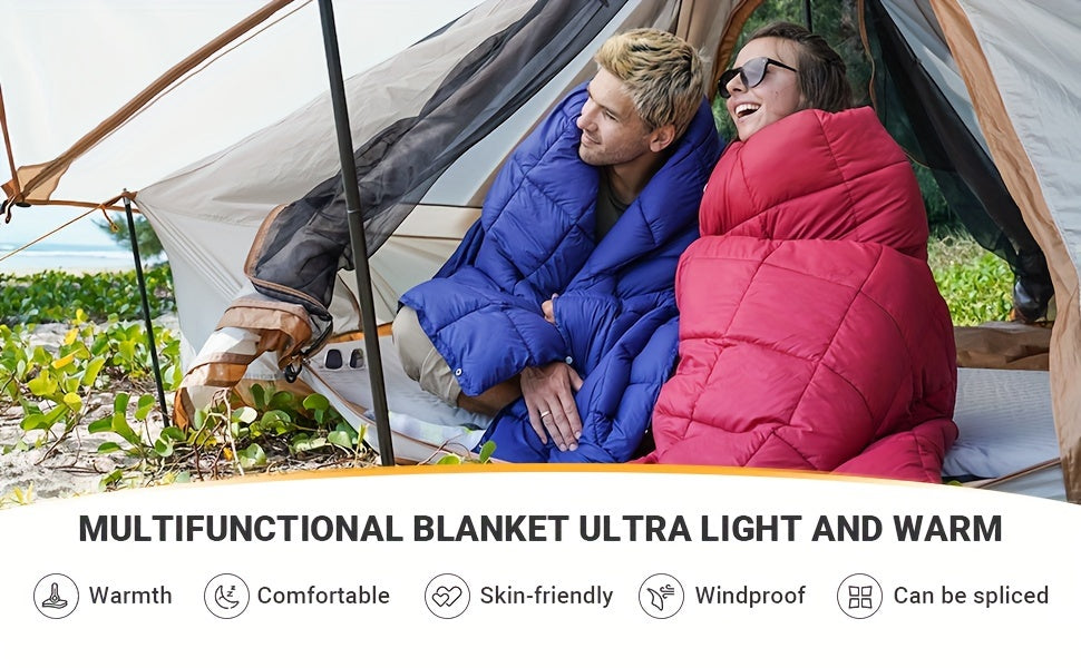 Kingcamp Red Foldable Blanket, down Alternative Fluffy Cold Weather Lightweight Warm Compact Waterproof Wearable Blanket, Suitable for Travel, Outdoor, Hiking, Backpacking, Stadium, Plane, Camping.. Lootquake LLC