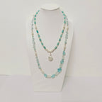 Handmade Premium Crystal Necklace |  Artisan Woven Jewelry with Alloy Accents  | Elegant Sparkling Statement Necklace for Women (MAC344)