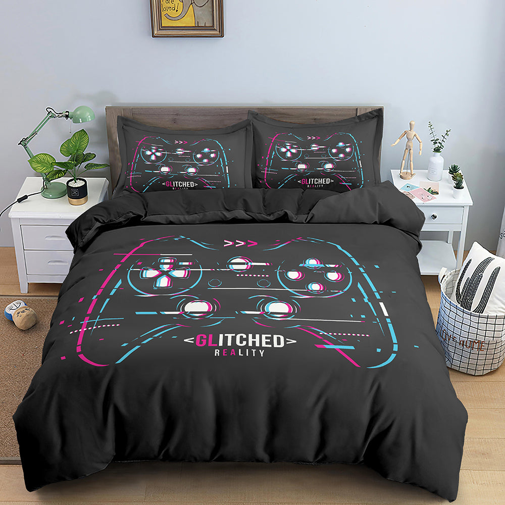 3D Printed Quilt Cover Three-piece Bedding Set Pi-Mart
