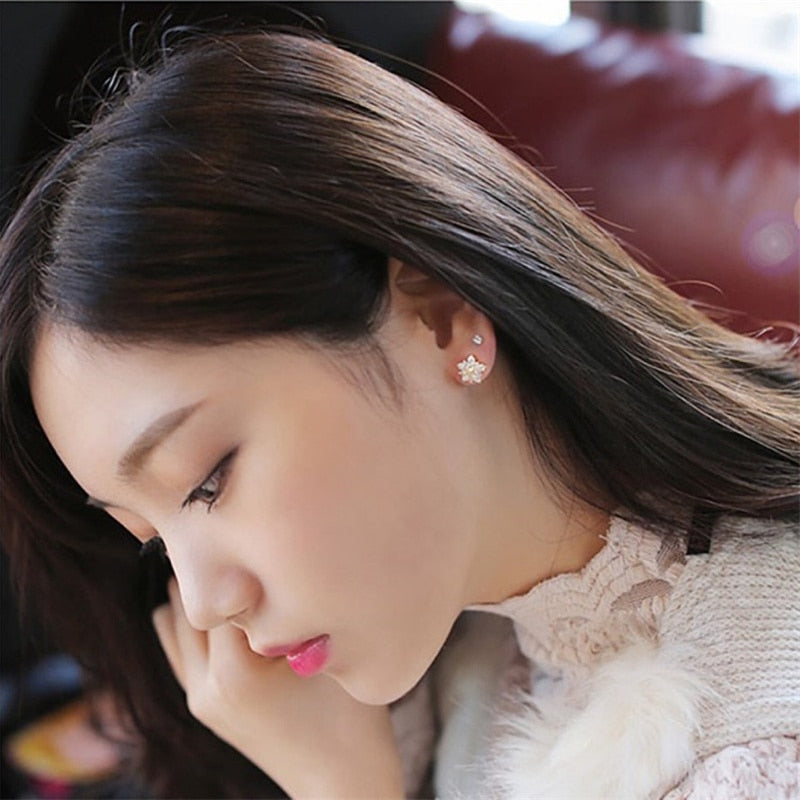 Christmas Snowflake Stud Earrings Pi-Mart
