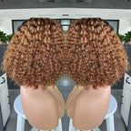 Cross-border E-commerce Exclusively For Ombre Curly Bobo1b30 Human Hair Lace Wig
