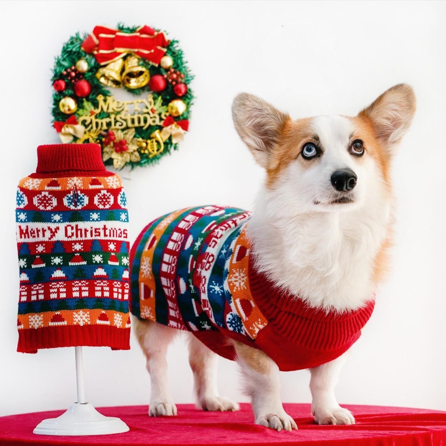Pet Dog Christmas Turtleneck Sweater Pi-Mart
