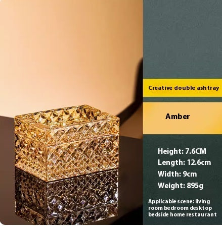 Bohemian Crystal Ashtray For Men's Gifts Pi-Mart