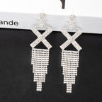 Fashion Jewelry 925 Silver Needle Ornaments Rhinestone Letter B Earrings Banquet Tassel Ear Ornaments Female Pi-Mart
