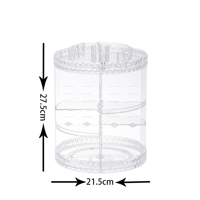 Diamond Pattern Cosmetic Storage Box 360 Rotating Storage Box Pi-Mart