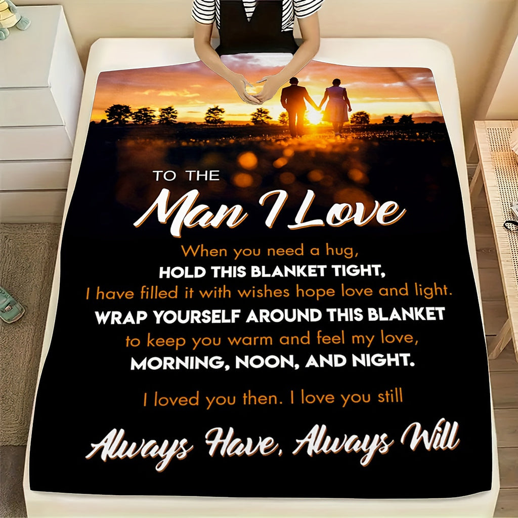 1pc I Love You Husband Blanket, Gifts for Him, Valentines Gifts, Boyfriend Birthday Gifts, Husband Birthday Gifts from Wife Lootquake LLC