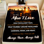 1pc I Love You Husband Blanket, Gifts for Him, Valentines Gifts, Boyfriend Birthday Gifts, Husband Birthday Gifts from Wife Lootquake LLC