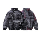 Retro Cashew Flower Full Print Padded Coat Pi-Mart