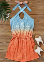 Ladies' Printed Neck Hanging Fashion Jumpsuit - SJB-DIAMOND ELITES