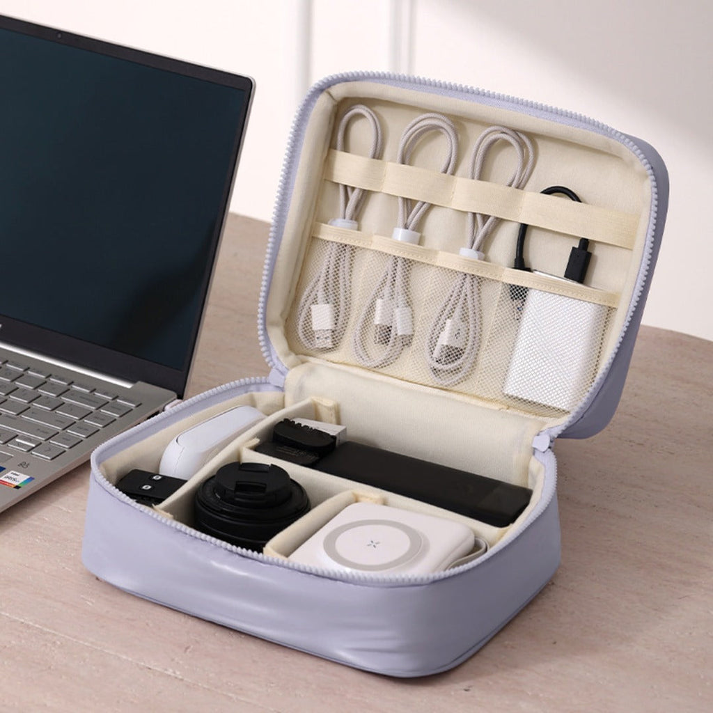 Travel Cable Organizer Pouch, Data Cable Bag Large Capacity, Travel Power Bank Digital Product Storage Bag, Multifunctional Cosmetic Bag - SJB-DIAMOND ELITES
