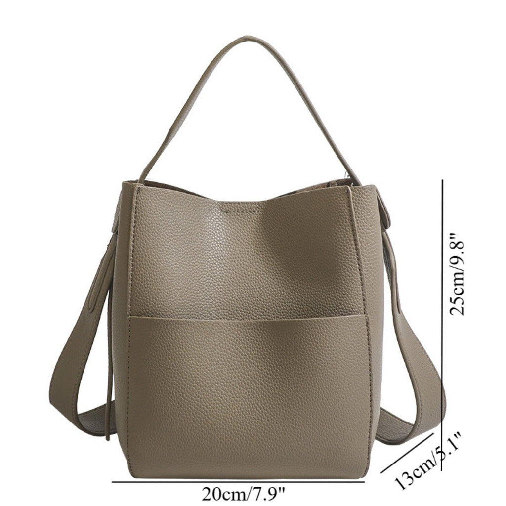 Early Autumn Women's Bag, Textured Crossbody Bucket Bag, Large Capacity Handheld Shoulder Bag - SJB-DIAMOND ELITES
