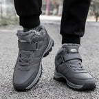 Winter Boots Women Men Warm Plush Velcro Snow Boots Climbing Hiking Shoes Pi-Mart