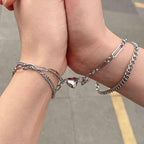 Halves Heart Magnetic Couple Bracelets Pi-Mart