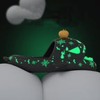 Halloween And Christmas Shoes Ins Luminous Shark Slippers Couple Men Women House Shoes Non-slip Bathroom Slippers Home Pi-Mart