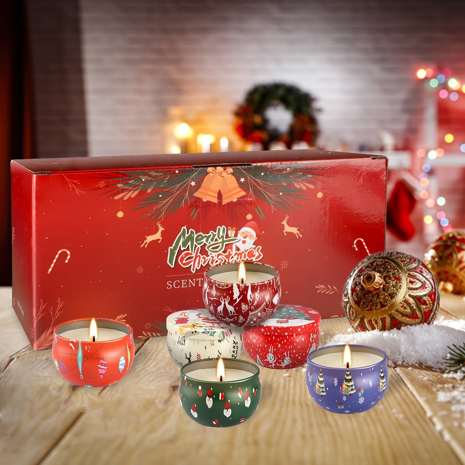 24pcs Christmas Scented Candle, Smoke-free, No-drip, Elegant Romantic Candle, Suitable For Family, Wedding, Church, Seasonal Celebrations, Also Very Suitable For Various Festivals.