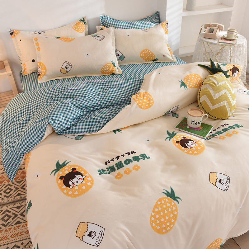 Pillowcase Bed Cover Set Sets Bedding Bedsheet Quilt Duvet Pi-Mart