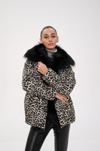 Genuine Polar Fox Leopard Luxe Down Parka - SJB-DIAMOND ELITES