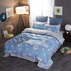 New Quilt Cover Simple Bed Sheet Cartoon Supplies Four-piece Set Pi-Mart