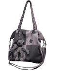 Large Shoulder Bag with Patchwork Details simple Casual Oxford Fabric hobo bag for women - SJB-DIAMOND ELITES