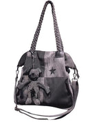 Large Shoulder Bag with Patchwork Details simple Casual Oxford Fabric hobo bag for women - SJB-DIAMOND ELITES