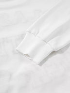 Plush Letter Patched Loose Sweatshirt