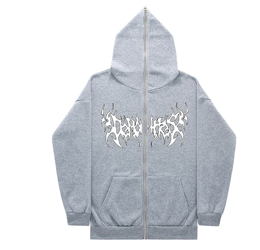 Cross Letter Printing Hooded Sweater Pi-Mart