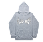 Cross Letter Printing Hooded Sweater Pi-Mart