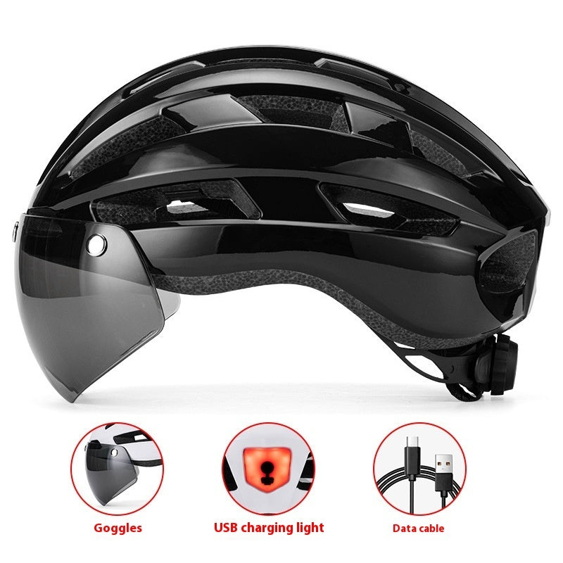 Magnetic Suction Goggles Unisex Mountain Highway Color Changing Cycling Bicycle Helmet Lootquake LLC