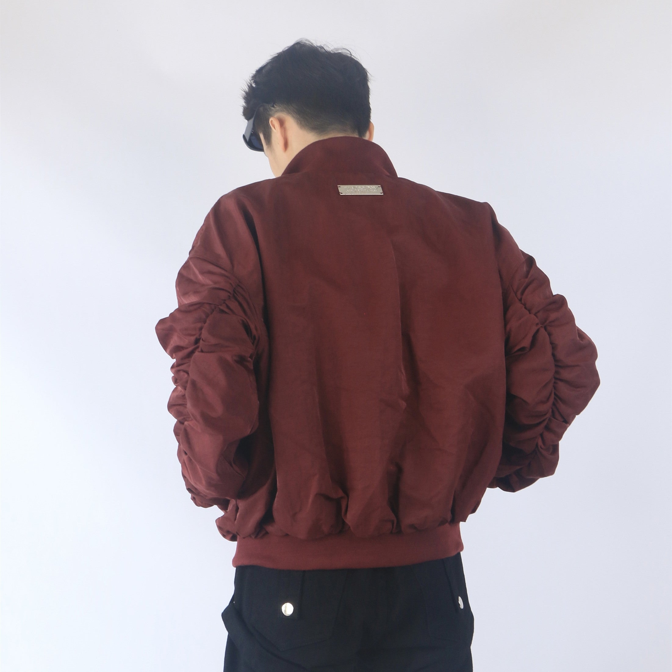 Personalized Fashion Zipper Micro Trumpet Sleeve Jacket