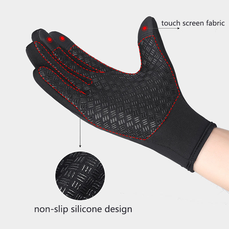 Winter Gloves Touch Screen Riding Motorcycle Sliding Waterproof Sports Gloves With Fleece Pi-Mart