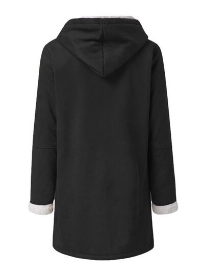 Full Size Pocketed Long Sleeve Hooded Toggle Jacket – Stylish & Functional Outerwear for Women Stevvex