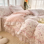 Bed Skirt Model Cotton Bedding Four-piece Set Sheet Quilt Cover Pi-Mart