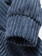 Corduroy Long Sleeve Solid Drop Shoulder Hoodie